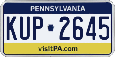 PA license plate KUP2645