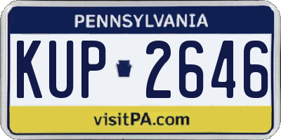 PA license plate KUP2646
