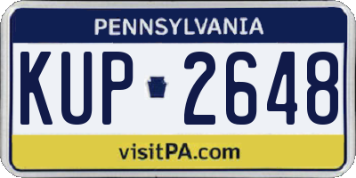 PA license plate KUP2648