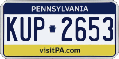 PA license plate KUP2653
