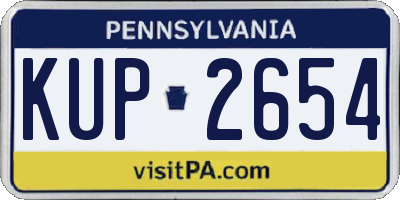 PA license plate KUP2654
