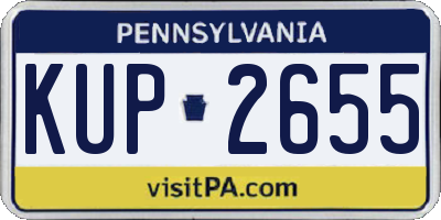 PA license plate KUP2655