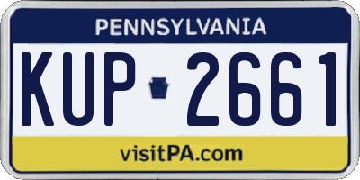 PA license plate KUP2661