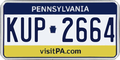 PA license plate KUP2664