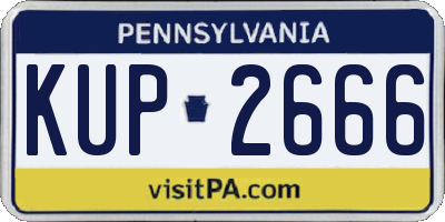 PA license plate KUP2666
