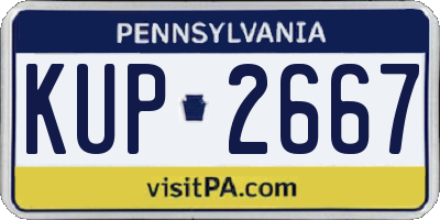 PA license plate KUP2667
