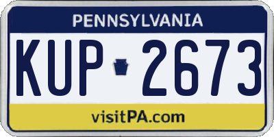 PA license plate KUP2673