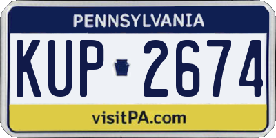 PA license plate KUP2674