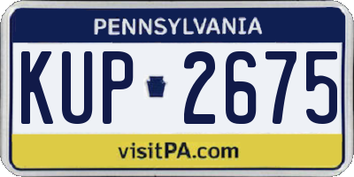 PA license plate KUP2675