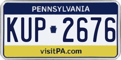 PA license plate KUP2676