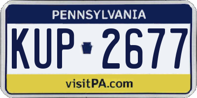 PA license plate KUP2677