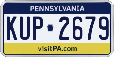 PA license plate KUP2679