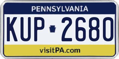 PA license plate KUP2680