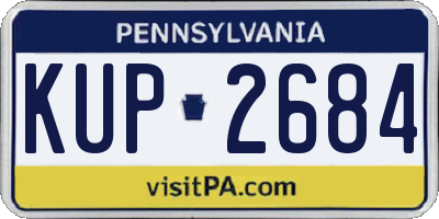 PA license plate KUP2684