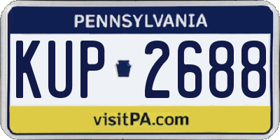 PA license plate KUP2688