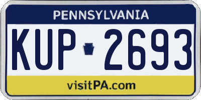 PA license plate KUP2693