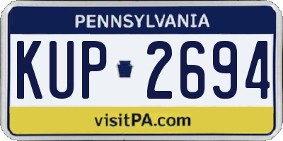 PA license plate KUP2694