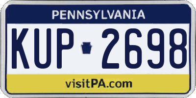 PA license plate KUP2698