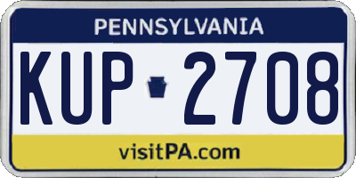 PA license plate KUP2708