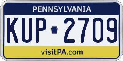 PA license plate KUP2709