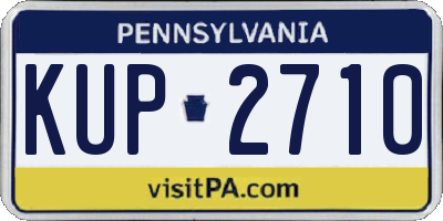 PA license plate KUP2710