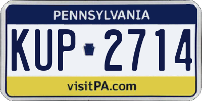 PA license plate KUP2714
