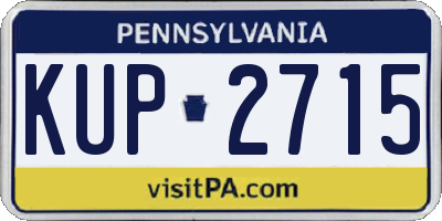 PA license plate KUP2715
