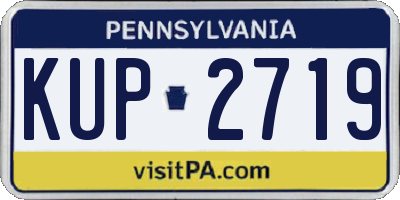 PA license plate KUP2719