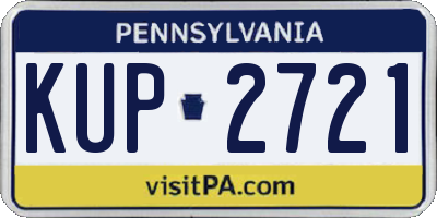 PA license plate KUP2721