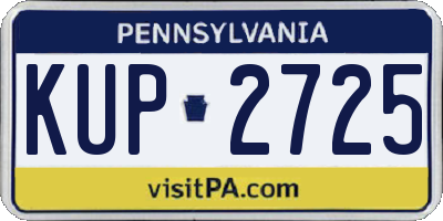 PA license plate KUP2725
