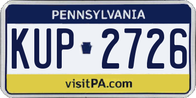 PA license plate KUP2726