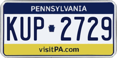 PA license plate KUP2729