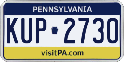 PA license plate KUP2730
