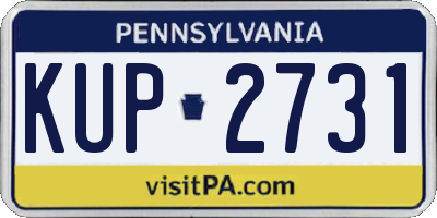 PA license plate KUP2731