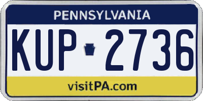 PA license plate KUP2736