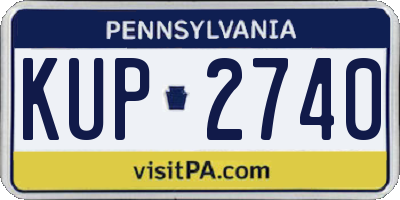 PA license plate KUP2740