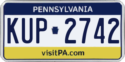 PA license plate KUP2742