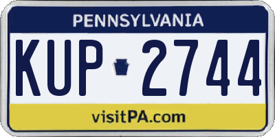 PA license plate KUP2744