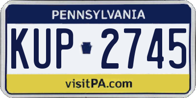 PA license plate KUP2745