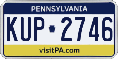 PA license plate KUP2746