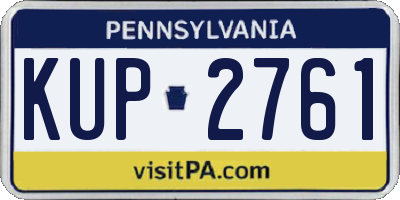PA license plate KUP2761