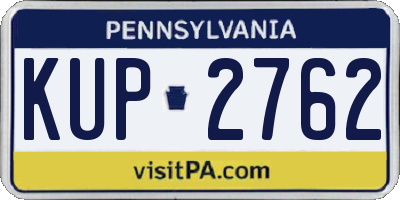 PA license plate KUP2762