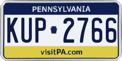 PA license plate KUP2766