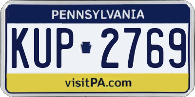 PA license plate KUP2769