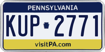 PA license plate KUP2771