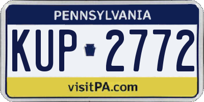 PA license plate KUP2772