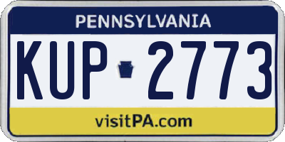 PA license plate KUP2773