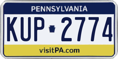 PA license plate KUP2774
