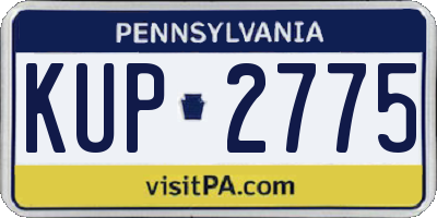 PA license plate KUP2775