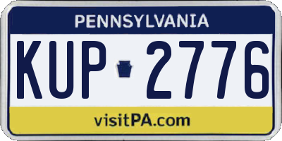 PA license plate KUP2776